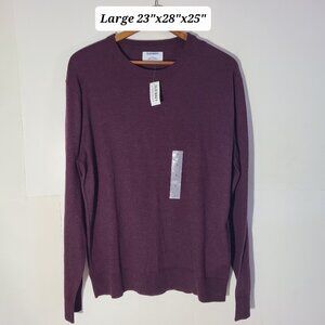 Old Navy Lightweight Pullover Men's L/S Maroon Large Sweater NWT